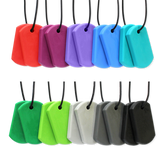 Dog tags blue with two chews